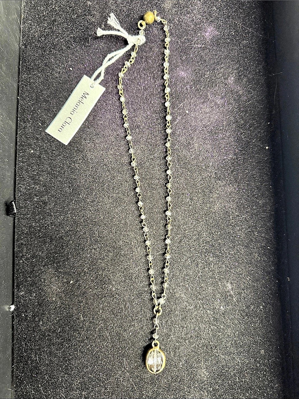 Melanie Clara Glass Pendant Necklace NWT